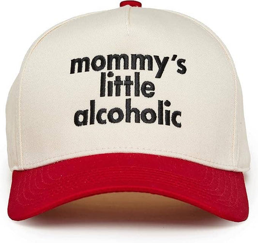 Mommy's Little Alcoholic Red/Beige Trucker Hat