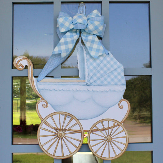 Welcome Baby- Door Hanger: Blue- It's a Boy