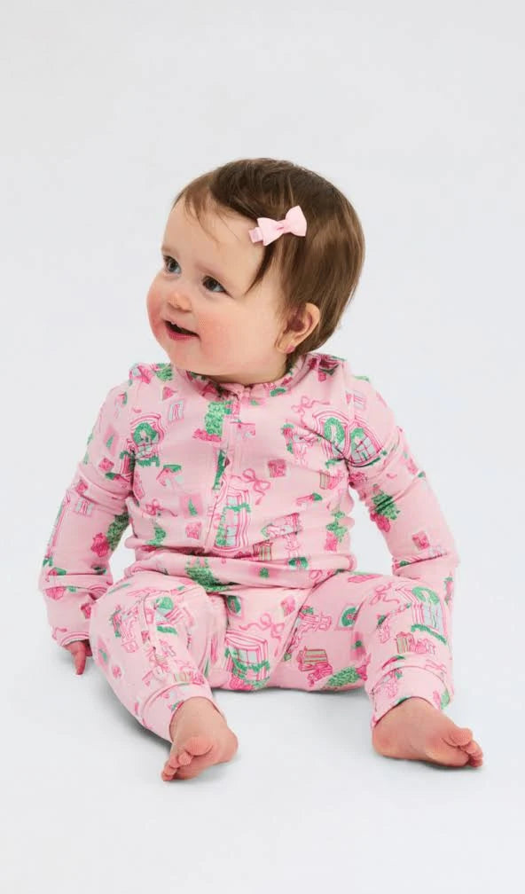 Baby PJ Onesie Christmas Cottage