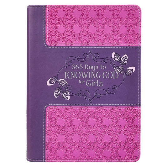 Kid Book 365 Days to Knowing God for Girls Faux Leather