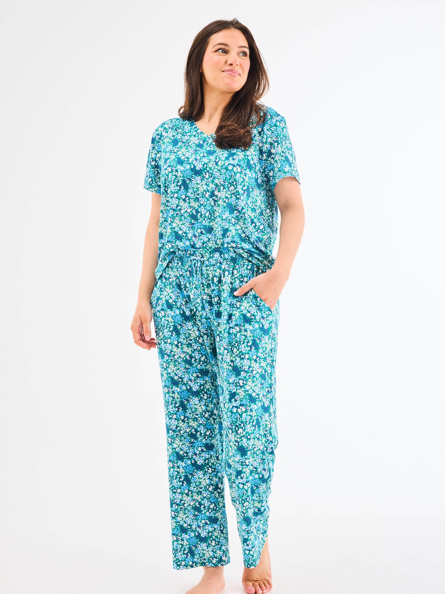 Women's Alli Pajama Pants Set | Day Dreaming Blue