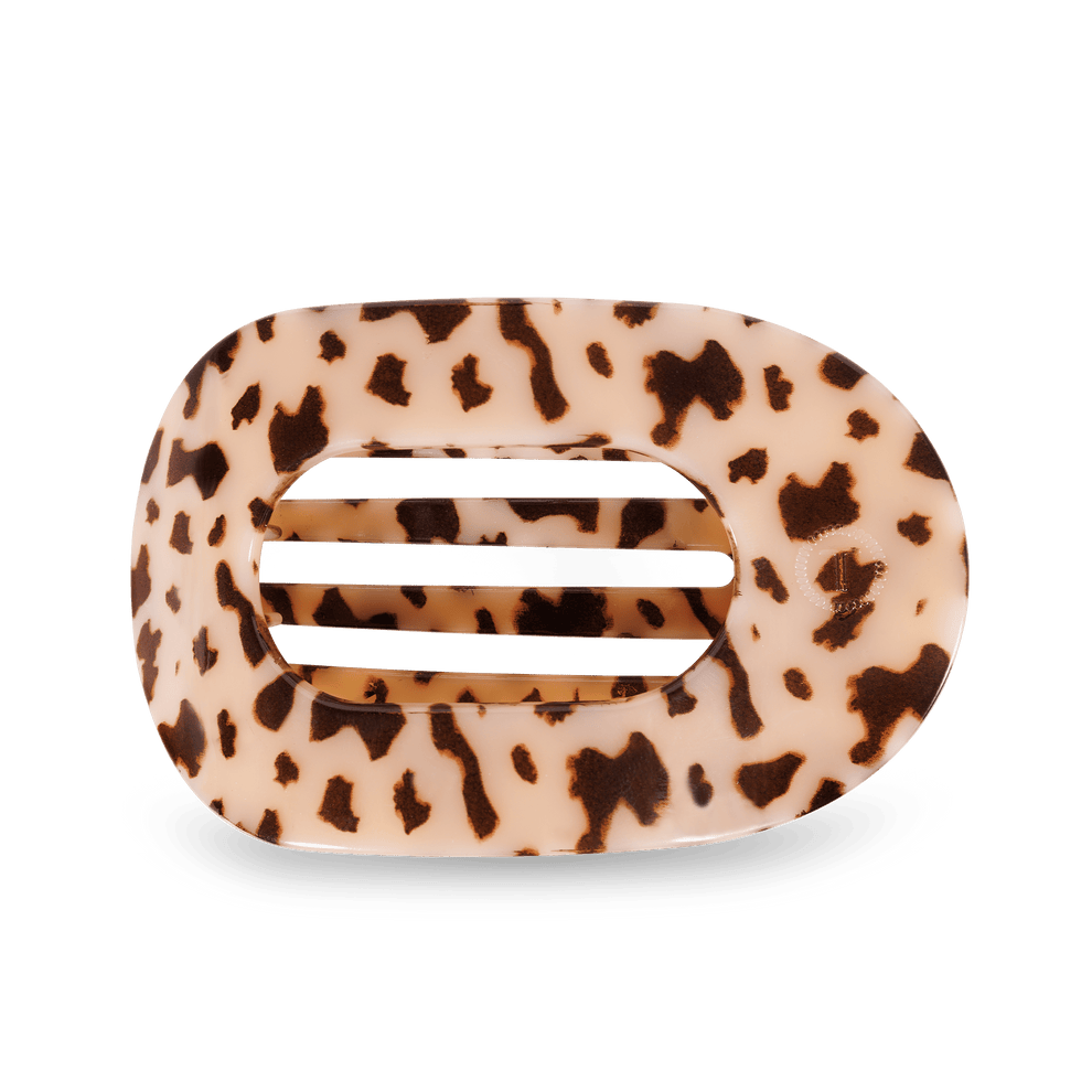 Blonde Tortoise Large Flat Round Hair Clip