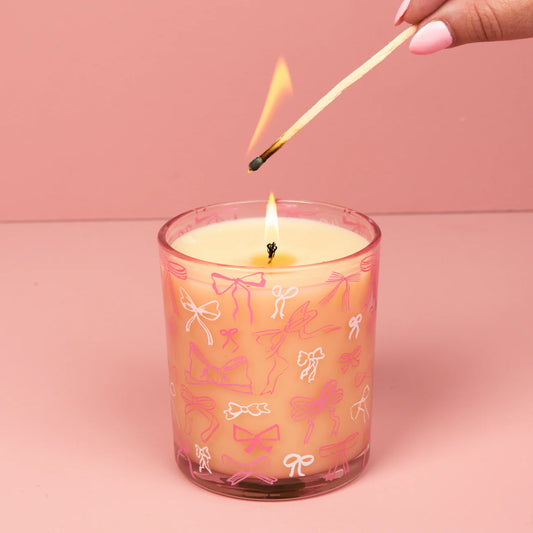 Sweet Grace Pink Bow Candle