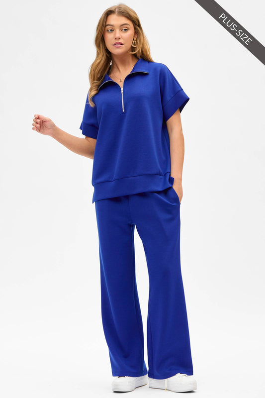 Quarter Zip 3X Royal Blue