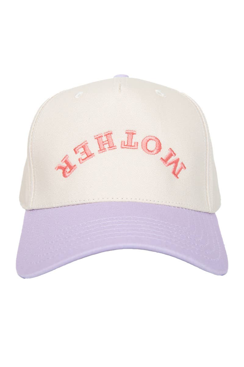 MOTHER Upside Down Two-Toned Vintage Hat: Pink and Tan