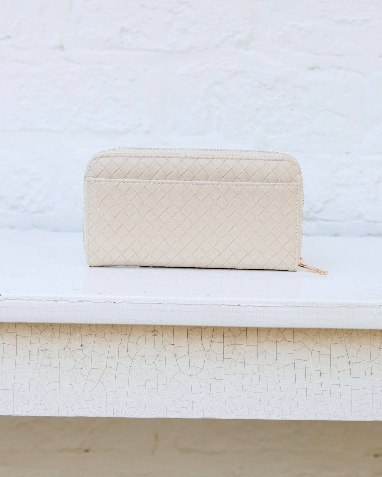 Penelope Wallet Woven Almond