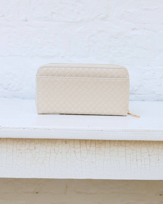 Penelope Wallet Woven Almond