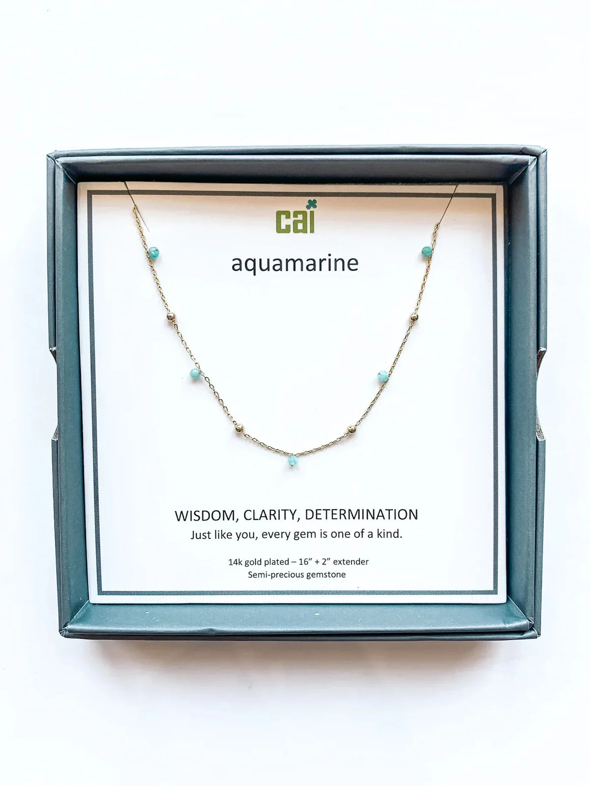 CAI Gold Satellite Gemstone Necklaces