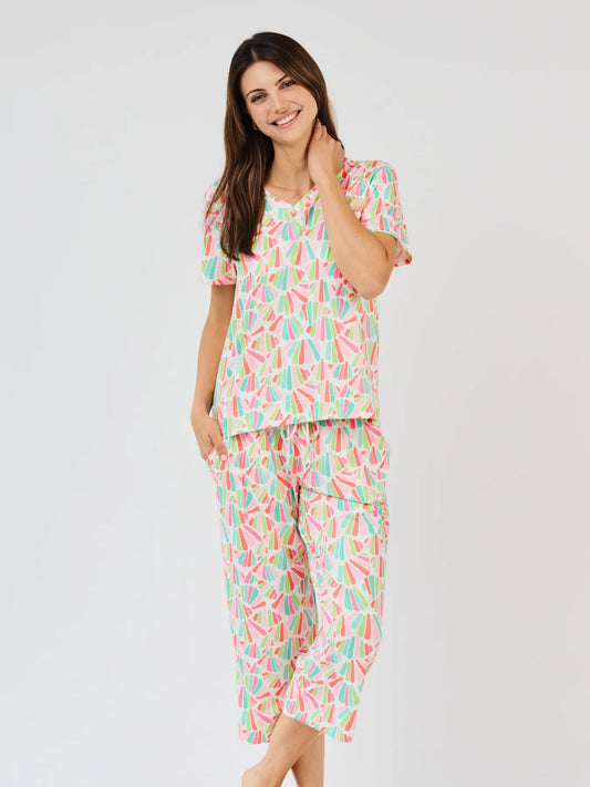 Women's Alli Cropped Pants Set | Calypso Beat Multi
