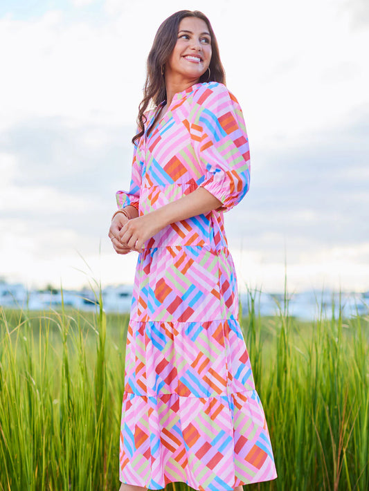Cameron Dress | Swept Away Pink