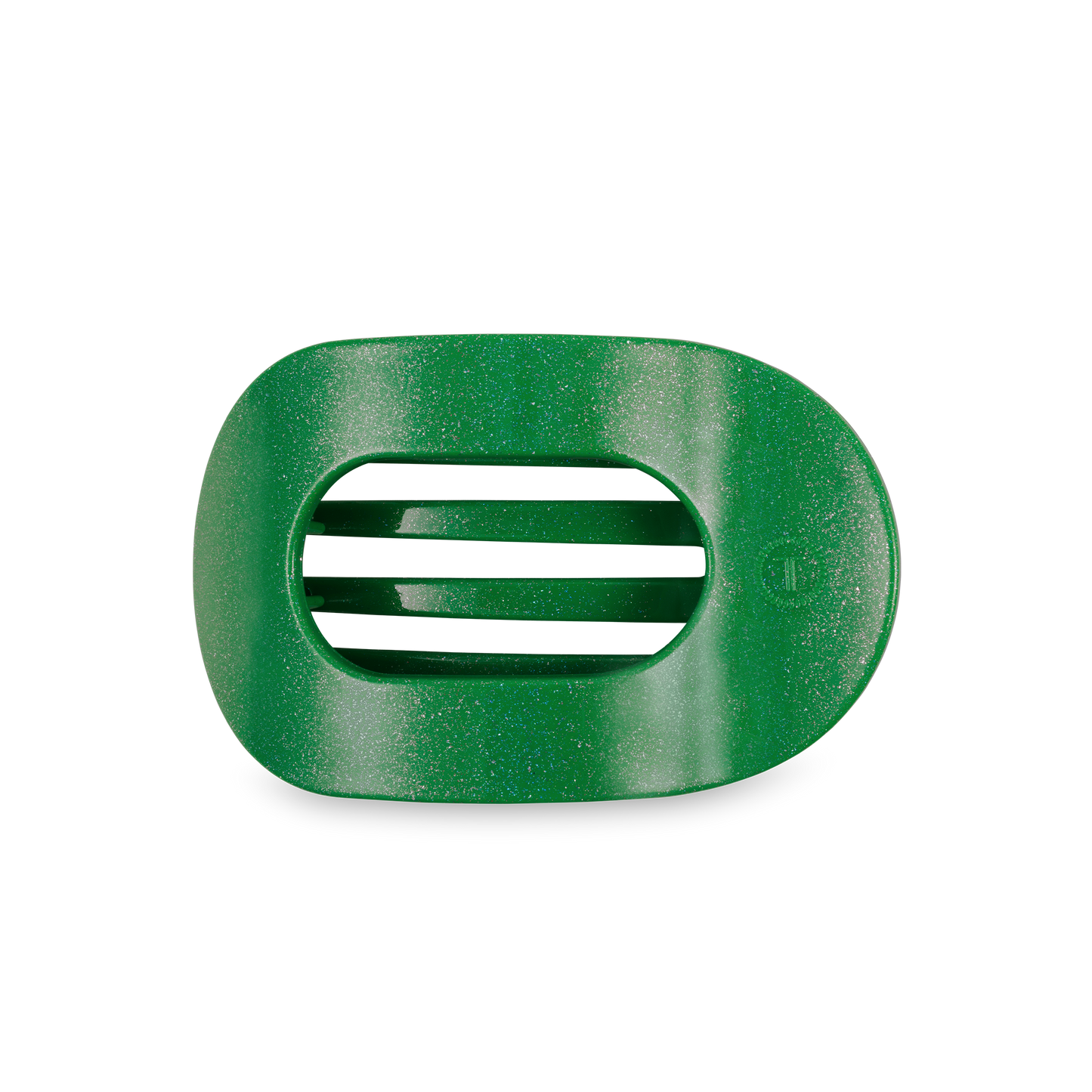 Round Flat Hair Clip | Medium | Shamrock Shimmer