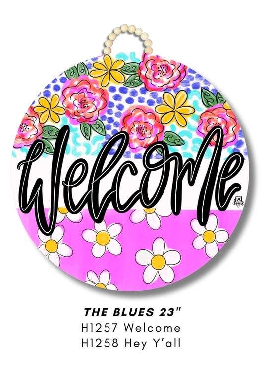 DK Blues Line Large Hanger: Welcome