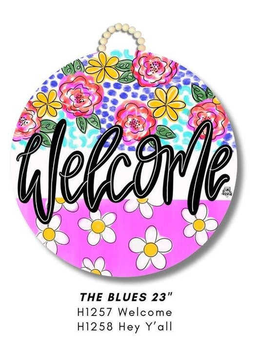 DK Blues Line Large Hanger: Welcome