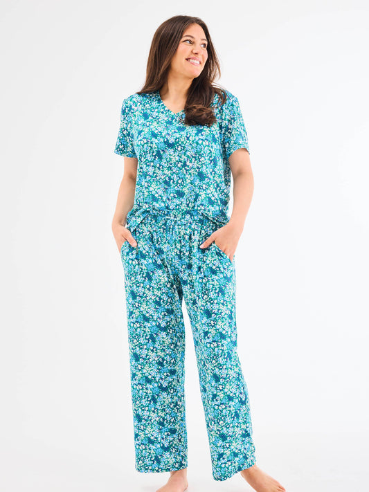 Women's Alli Pajama Pants Set | Day Dreaming Blue