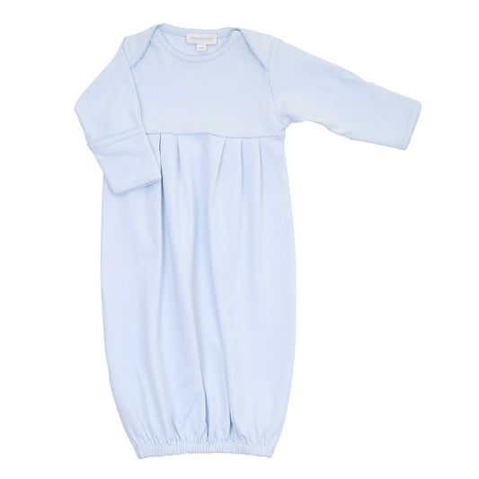 Essentials Solid Blue Gown: Blue / Preemie