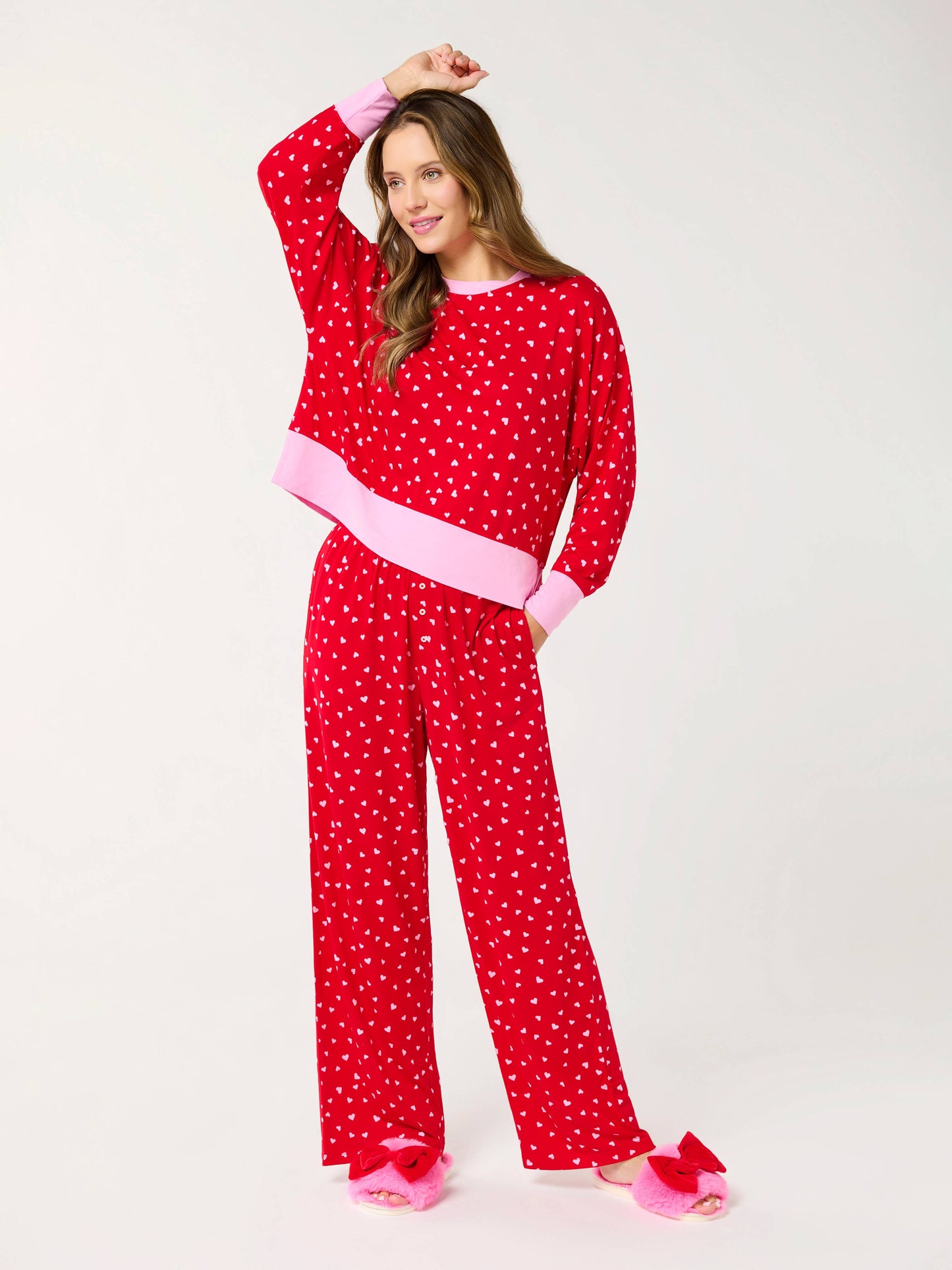 MINI HEARTS ULTRA-SOFT JERSEY KNIT PJ SET