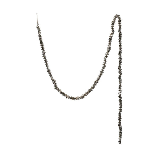 3/4"H Foam Ball Garland with Glitter, Champagne Finish
