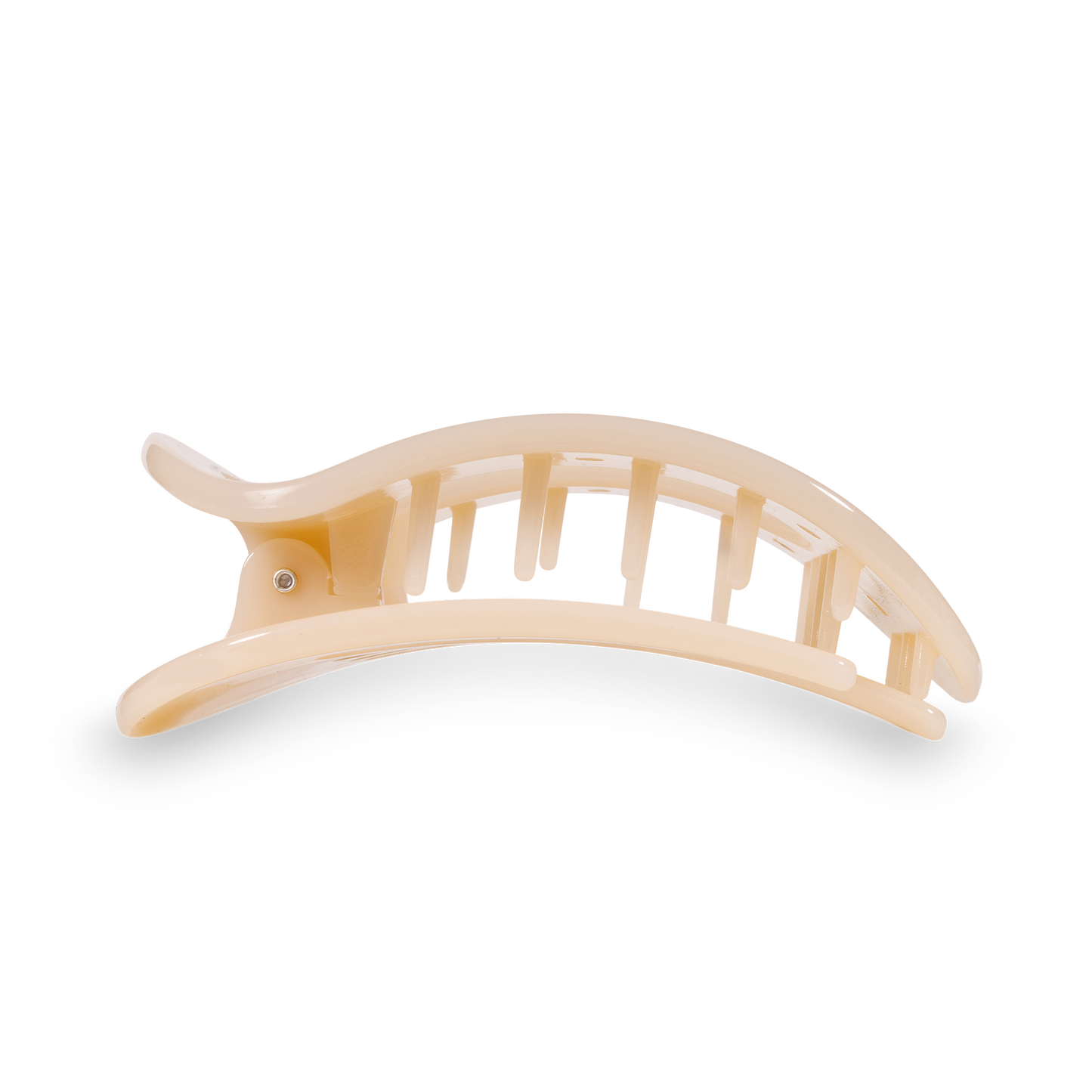 Round Flat Hair Clip | Almond Beige