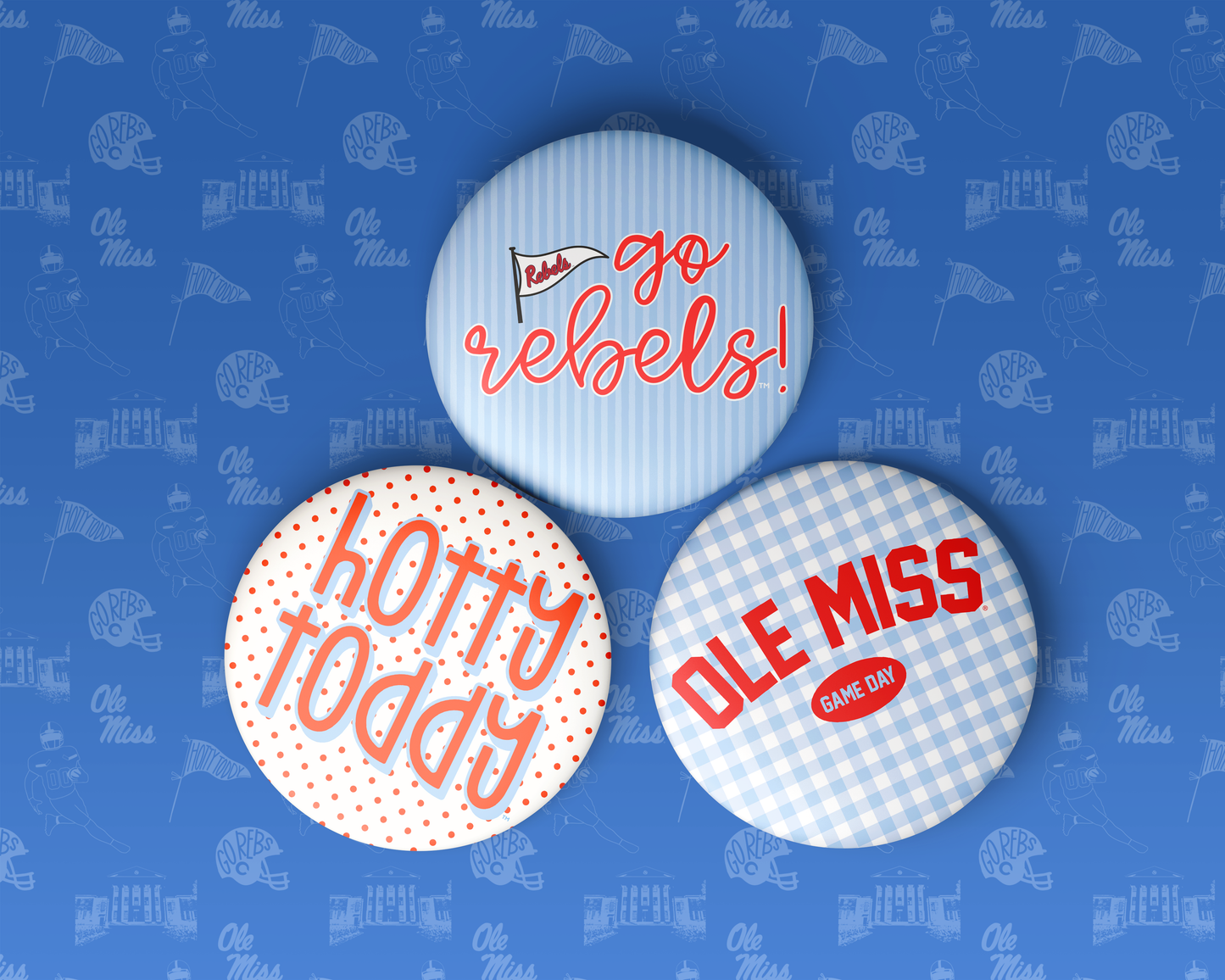 GO REBELS PINSTRIPE Game Day Pin