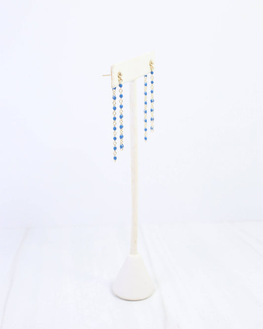 LuLu Chain Drop Earring Navy
