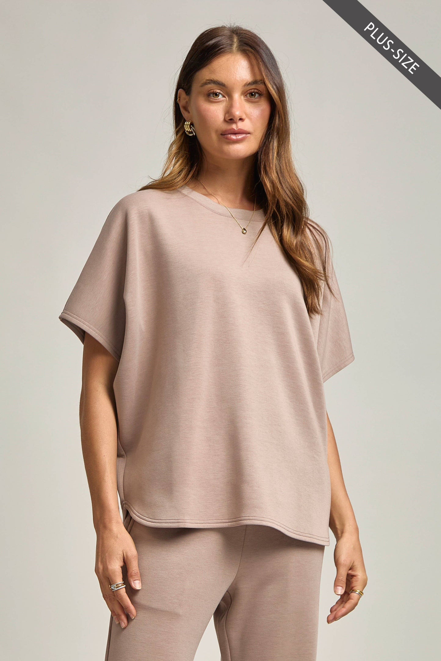 Poncho Set Grey (Curvy)