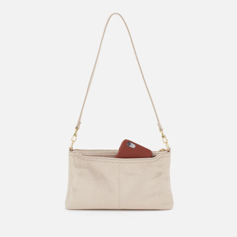 Darcy Crossbody - Metallic Leather | Sand Shimmer