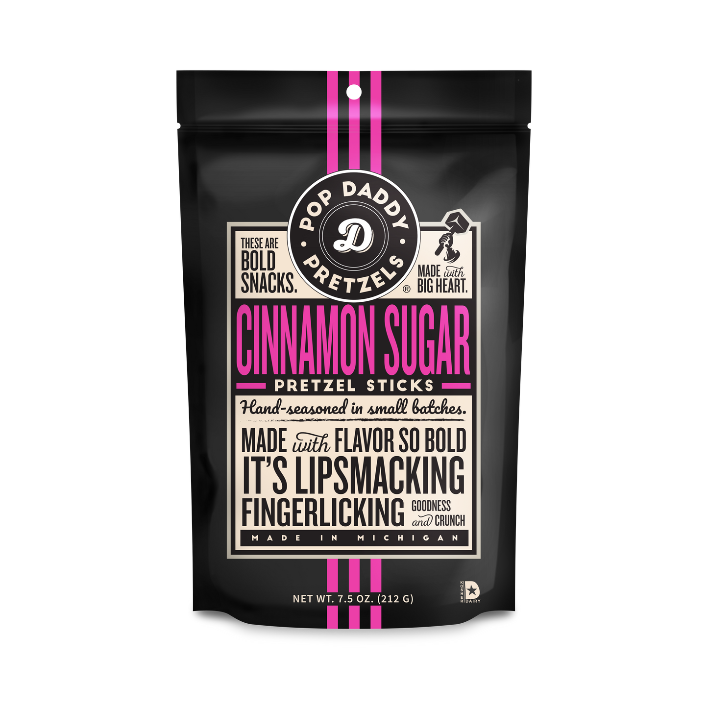 Seasoned Pretzels- 7.5oz - Cinnamon Sugar