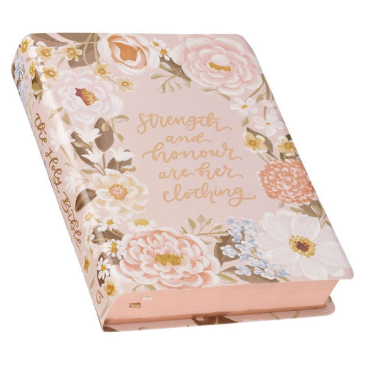 KJV Notetaking Bible Faux Leather Strength&Dignity Prov31:25