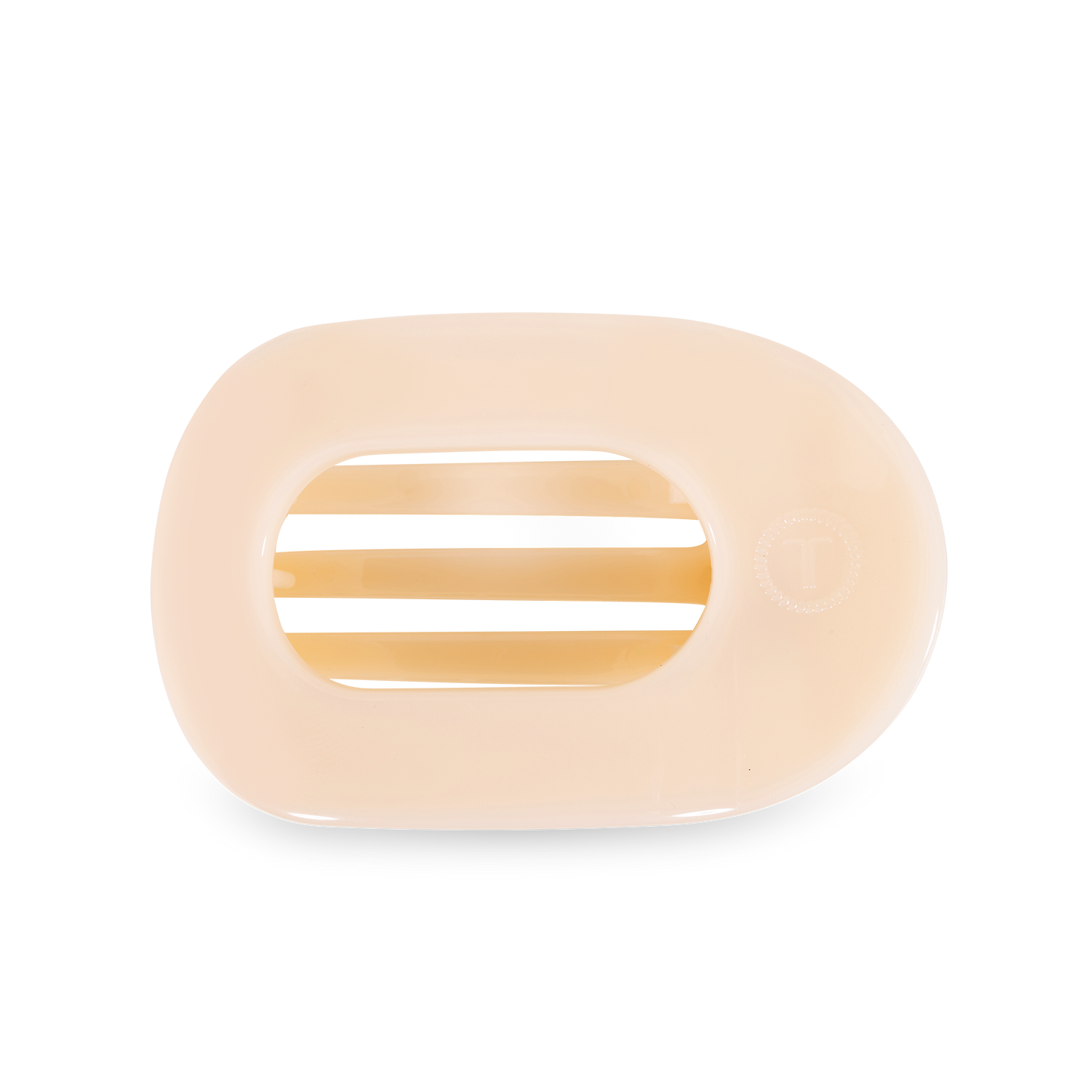 Round Flat Hair Clip | Almond Beige