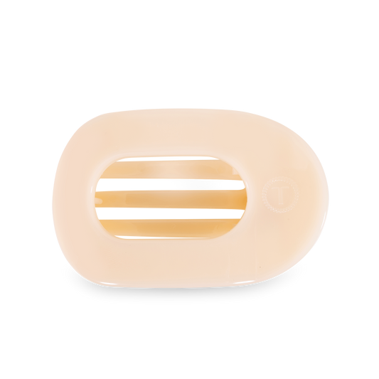 Round Flat Hair Clip | Almond Beige