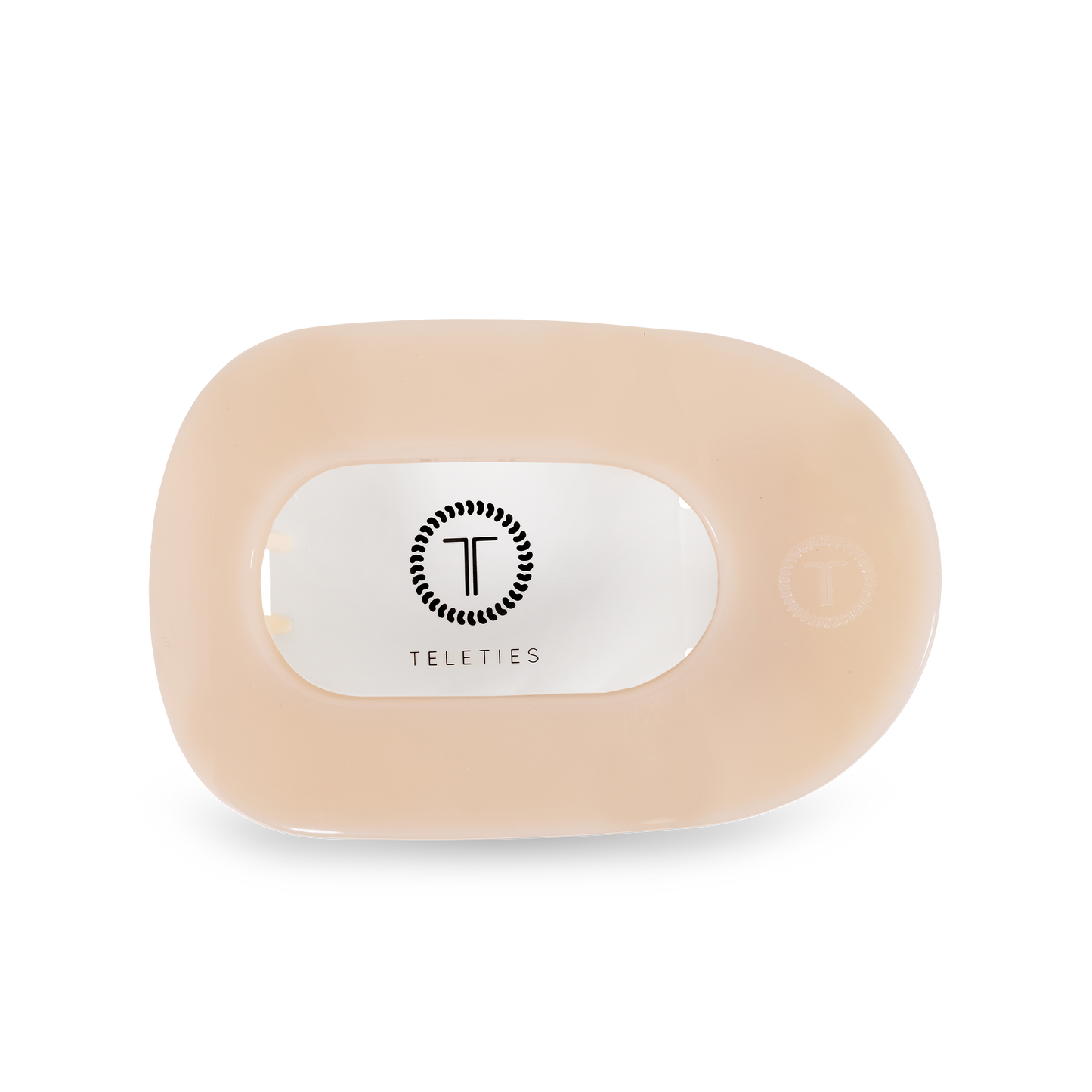 Round Flat Hair Clip | Almond Beige