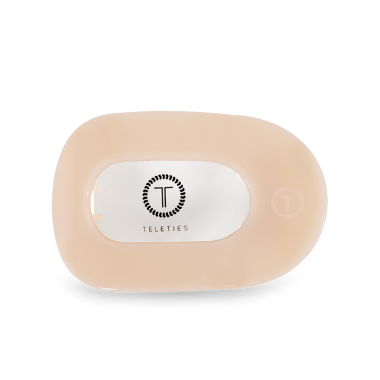 Round Flat Hair Clip | Almond Beige