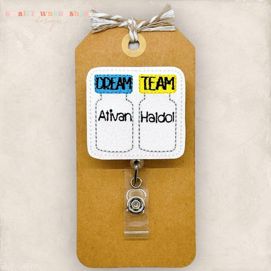 Dream Team Badge Reel: Black / Swivel