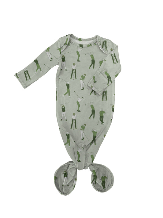 Golf Knotted Infant Gown: 0-3 months