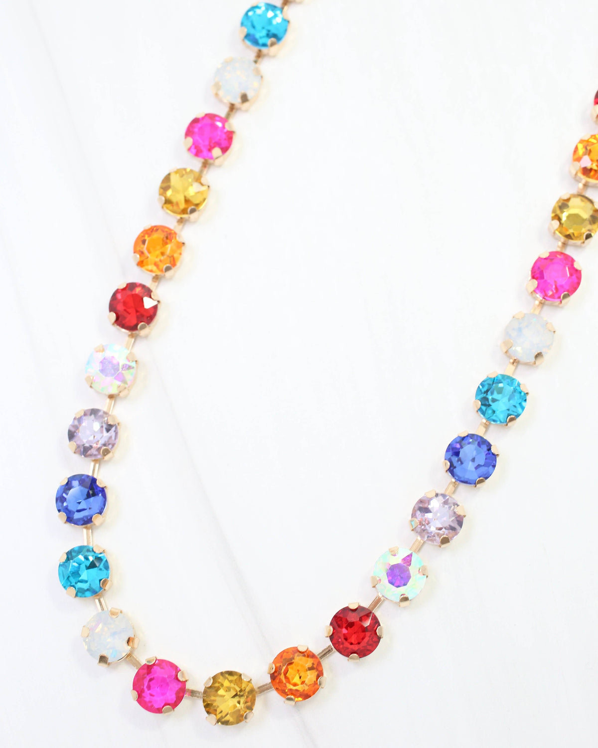Radcliffe Rhinestone Necklace Light Multi