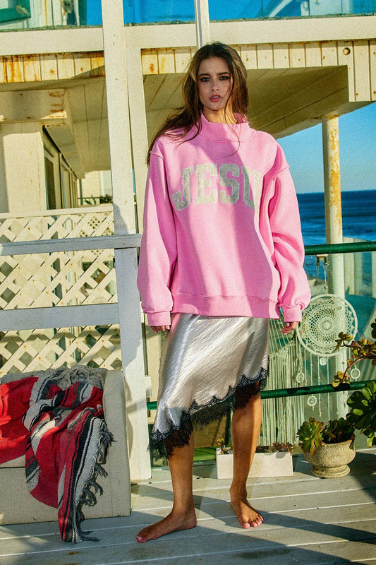 Jesus Camo Embroidered Mockneck Sweatshirt