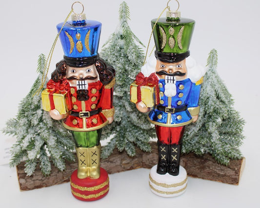 Glass Nutcracker Ornament Assorted