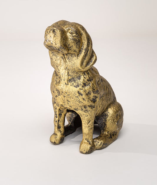 Gold Cast Iron Dog