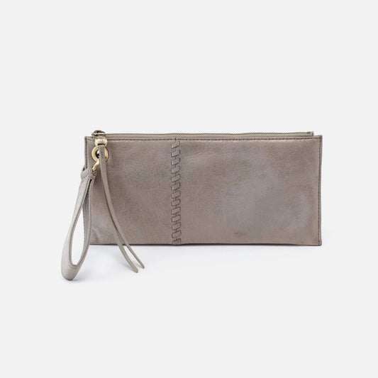 Vida Wristlet in Buffed Leather - Golden Granite