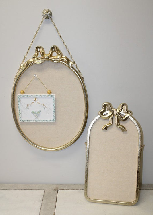 Gold Metal Bow Bulletin Board, Tabletop