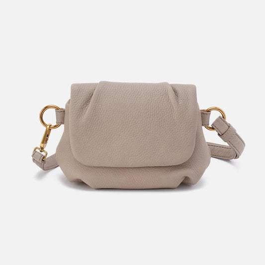 Harley Crossbody in Pebbled Leather - Taupe