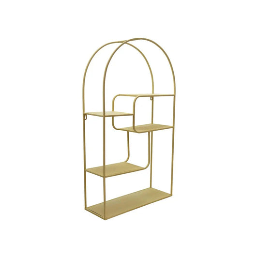 Hazel Mazel Yellow Metal Wall Shelf