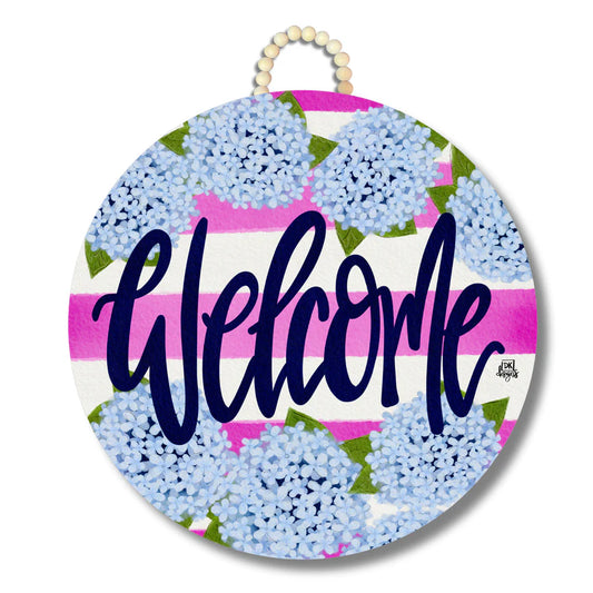 Hydrangea Welcome Door Hanger