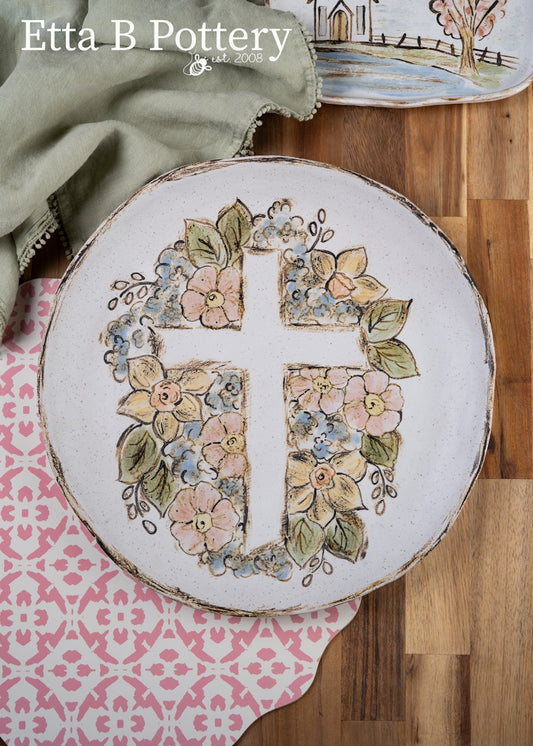 Large Floral Cross