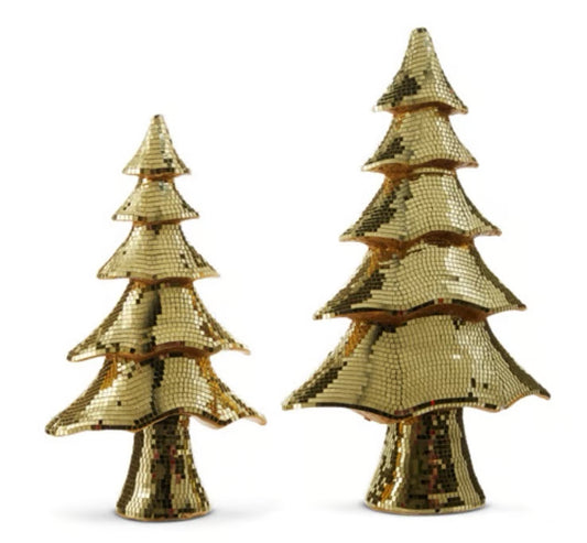 Gold Layered Disco Ball Trees