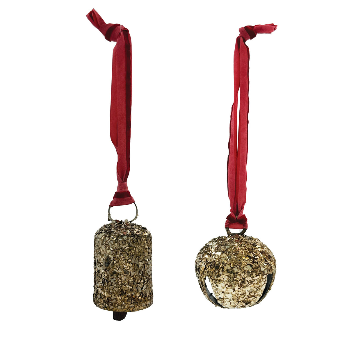 Metal & Glass Bell Ornament
