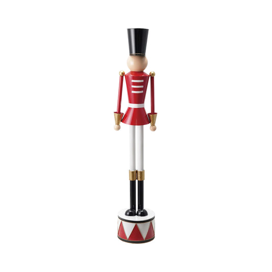 42"H Metal Soldier on Drum