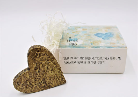Chunky Wood Heart, Little Hug Box
