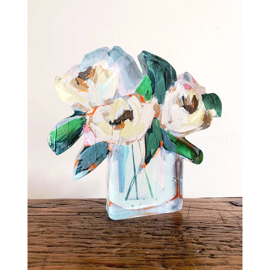 Peonies Acrylic Bloom Block