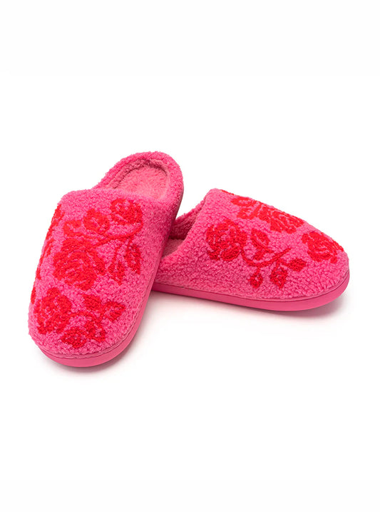 Red Bouquet Slippers